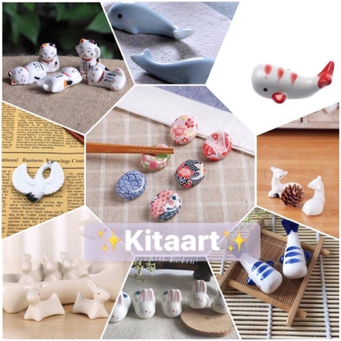 [ No1 ] Gác cọ sứ / Gác đũa sứ / Chặn giấy trang trí nhiều hình