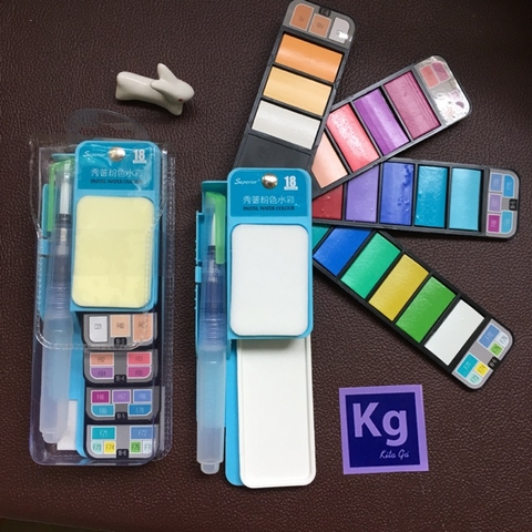 Màu nước Superio Pastel 18 dạng thẻ nén