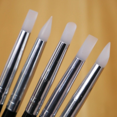 Cọ silicon vẽ keo chặn màu, nail, tạo hình đất sét
