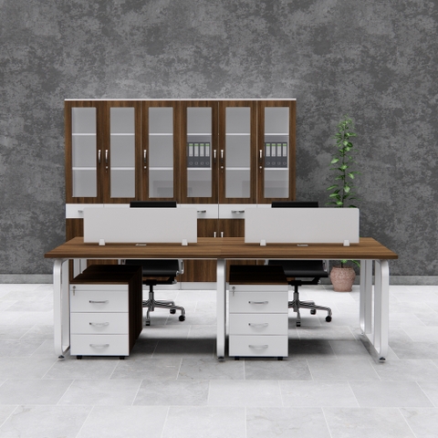 Bàn Cụm 4 Nhân Viên Cao Cấp Fergus FGBCNV053