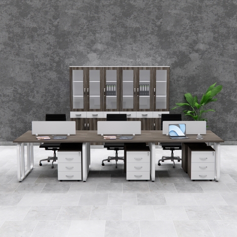 Bàn Cụm 6 Nhân Viên Cao Cấp Fergus FGBCNV054