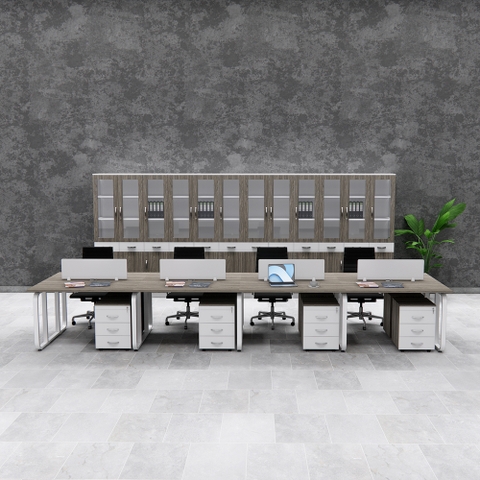 Bàn Cụm 8 Nhân Viên Cao Cấp Fergus FGBCNV055