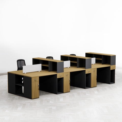 Bàn Cụm 6 Nhân Viên Cao Cấp Fergus FGBCNV07