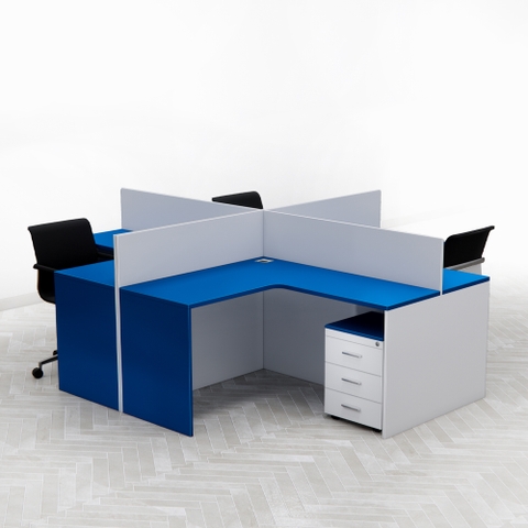 Bàn Cụm 4 Nhân Viên Cao Cấp Fergus FGBCNV010