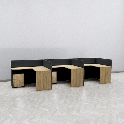 Bàn Cụm 3 Nhân Viên Cao Cấp Fergus FGBCNV011