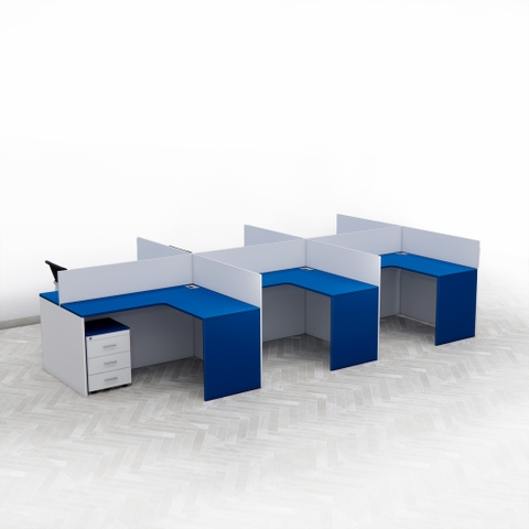 Bàn Cụm 6 Nhân Viên Cao Cấp Fergus FGBCNV012