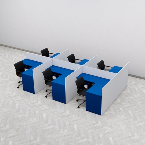 Bàn Cụm 6 Nhân Viên Cao Cấp Fergus FGBCNV012