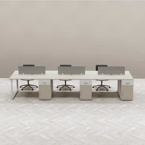 Bàn Cụm 6 Nhân Viên Cao Cấp Fergus FGBCNV013