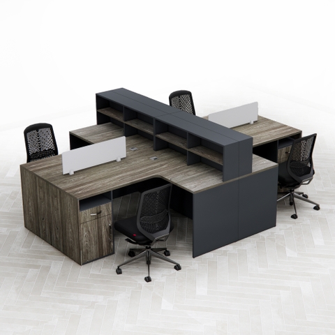 Bàn Cụm 4 Nhân Viên Cao Cấp Fergus FGBCNV015