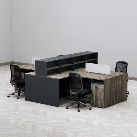 Bàn Cụm 4 Nhân Viên Cao Cấp Fergus FGBCNV015