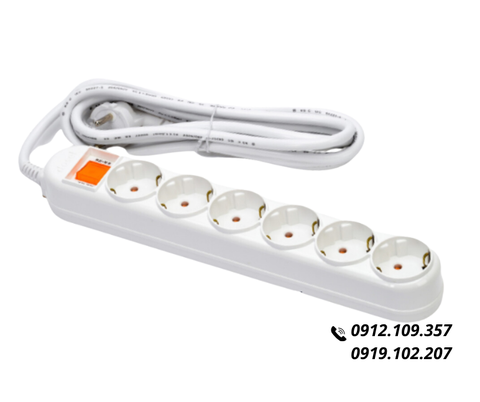 Ổ Cắm Điện Hàn Quốc 6 Lỗ 1 Công Tắc Dosel DM2219