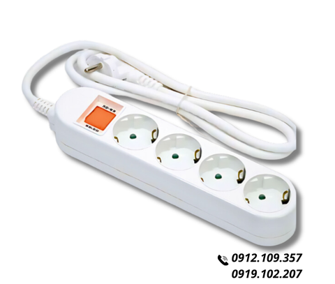 Ổ Cắm Điện Hàn Quốc 4 Lỗ 1 Công Tắc Dosel DM2217