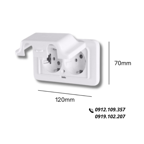 Ổ Cắm Điện Chống Nước Nắp Ngang Hàn Quốc Dosel DC2219
