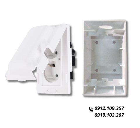[Combo] Đế Dày Và Ổ Cắm Chống Nước Nắp Dọc Hàn Quốc Dosel