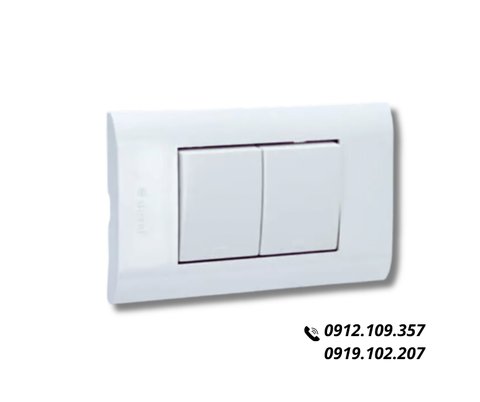 Công Tắc Điện Âm Tường 2 Nút Nhấn Một Chiều Hàn Quốc Dosel DLW2107