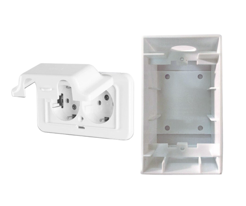 [Combo] Đế Dày Và Ổ Cắm Chống Nước Nắp Ngang Hàn Quốc Dosel