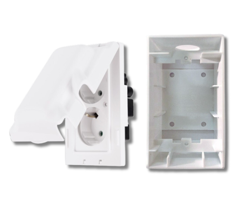 [Combo] Đế Dày Và Ổ Cắm Chống Nước Nắp Dọc Hàn Quốc Dosel