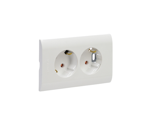 Ổ Cắm Điện Âm Tường 2 Lỗ Hàn Quốc Dosel DC2218