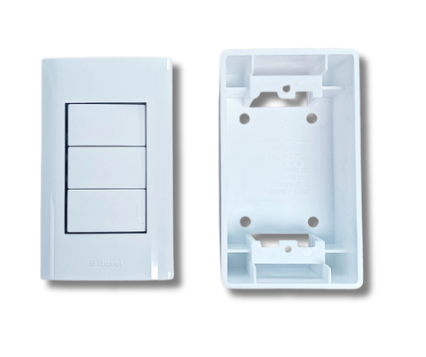 [Combo] Đế Dày Và Công Tắc 3 Nút Nhấn Hàn Quốc Dosel