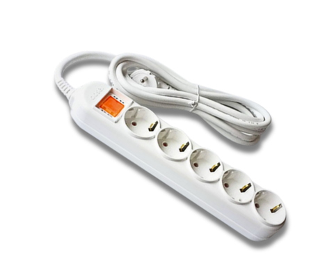 Ổ Cắm Điện Hàn Quốc 5 Lỗ 1 Công Tắc Dosel DM2218