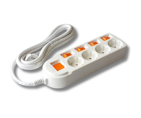 Ổ Cắm Điện Hàn Quốc 4 Lỗ 5 Công Tắc Dosel DM2221