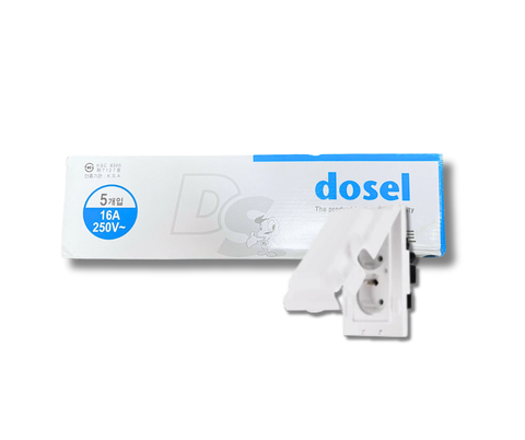 Ổ Cắm Điện Chống Nước Nắp Dọc Hàn Quốc Dosel DC2214 (Hộp 5 Cái)