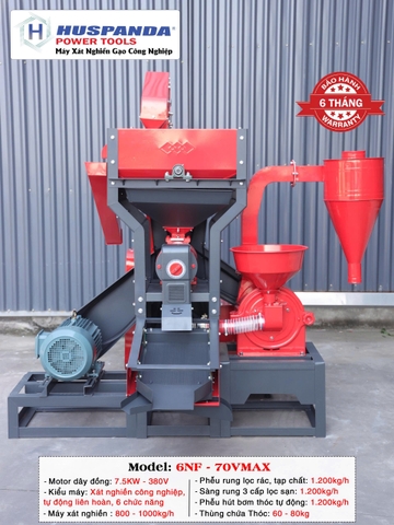 Máy Xát Nghiền Gạo Công Nghiệp HUSPANDA 6NF-70VMAX