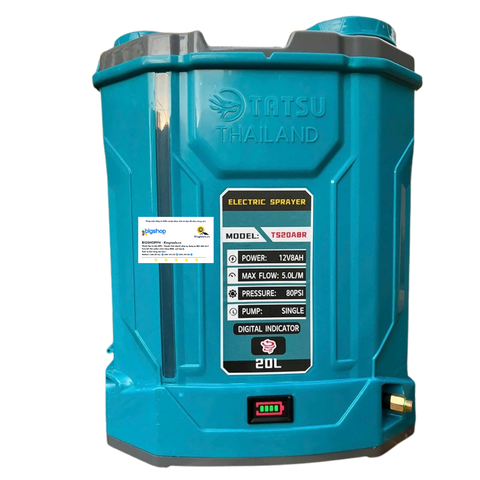 Bình Xịt Điện 20L Tatsu TS20A8R (1 Bơm, Đảo Thuốc )
