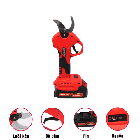Kéo Cắt Cành Dùng Pin Richope RH6630 Gen 2 (16.8V)