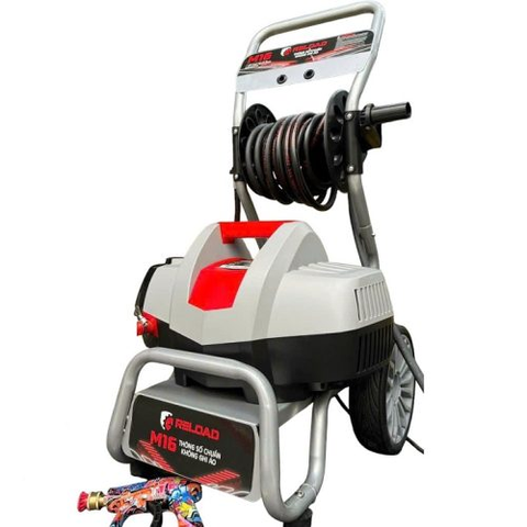 Máy Rửa Xe Mini Gia Đình 1600W Reload M16 (Rulo Cuộn)