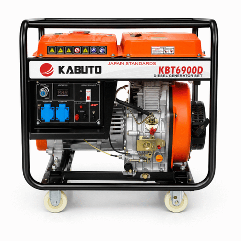 Máy Phát Điện Chạy Dầu Trần 5.5kW Kabuto KBT6900D (Đề Điện, Bánh Xe)