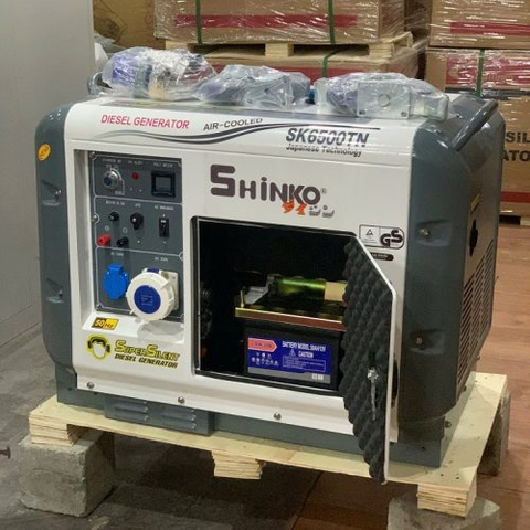 Máy Phát Điện Chạy Dầu 5Kw SHINKO SK6500TN (siêu chống ồn)