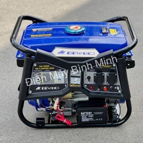 Máy Phát Điện Chạy Xăng 3Kw Dewoo DW4000E