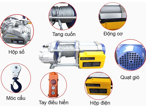 Tời Đa Năng Kenbo KCD1000/2000 30M 220V