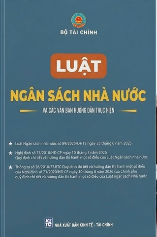 Luật ngân sách nhà nước và các văn bản hướng dẫn thực hiện -Luật ngân sách nhà nước số 89/2025 ngày 25/6/2925-Nghị định số 73/2010/HĐ-CP ngày 10 tháng 3 năm 2026-Thông tư 26/2010/77-BTC Quy định chi tiết và hướng dẫn thi hành một số điều- Nghị định 73/2020/KĐ-CP ngày 10 tháng 8 năm 2026