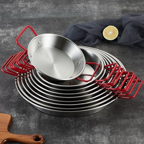 CHẢO INOX HQ 2 QUAI ĐỎ TIỆN DỤNG