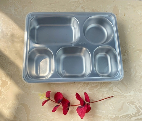KHAY CƠM INOX 5 NGĂN A1