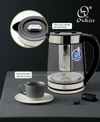 ẤM SIÊU TỐC THỦY TINH ORKIN