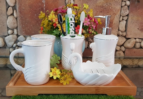 BỘ 5 MÓN ĐỰNG PHÒNG TẮM CAO CẤP