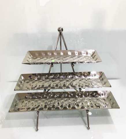 KỆ TRƯNG BÀY BÁNH KẸO INOX 3 TẦNG