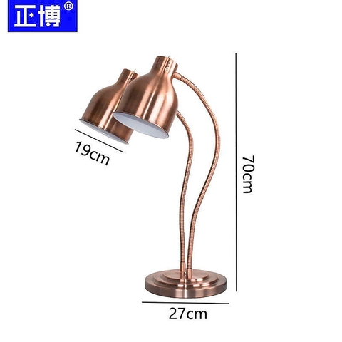 ĐÈN HÂM NÓNG THỨC ĂN MẠ VÀNG HỒNG 2 BÓNG