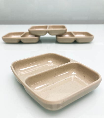 ĐĨA TƯƠNG 2 NGĂN NÂU ĐÁ