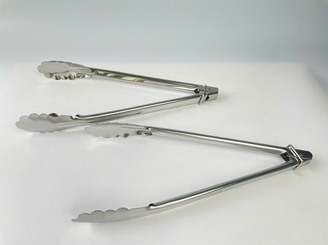 KẸP GẮP THỨC ĂN INOX ĐẦU HÌNH HOA