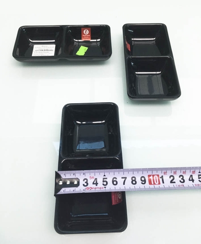 KHAY CHẤM 2 NGĂN PHÍP ĐEN