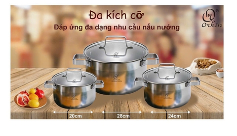 BỘ NỒI INOX ORKIN CHÍNH HÃNG
