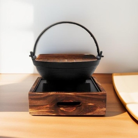 NỒI GANG NẮP GỖ CHỐNG DÍNH