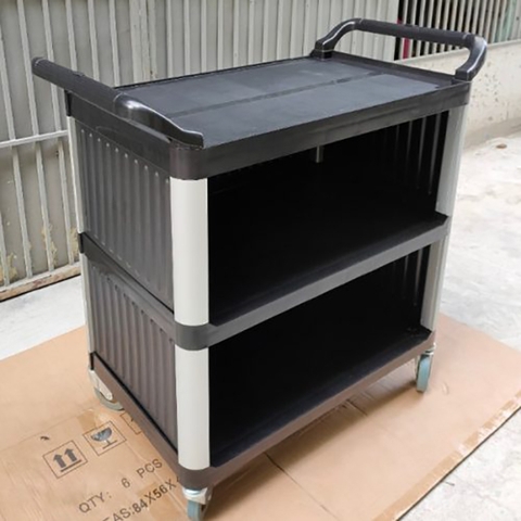 XE ĐẨY THỨC ĂN BẰNG NHỰA 3 TẦNG