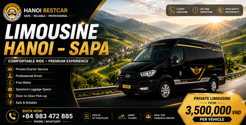 HA NOI / NOI BAI - SAPA ( LIMOSINE 9 SEAT PRIVATE CAR)