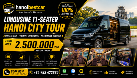 Ha Noi City Tour ( 8-10 hour ) - Private LIMOSINE 11 SEAT