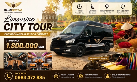 Ha Noi City Tour ( 8-10 hour ) - Private LIMOSINE 9 SEAT